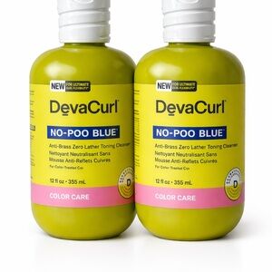 DevaCurl No-Poo Blue Cleanser - Vibrant Green Bottles pack of 2